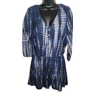 Love Stitch tie dye navy shorts Romper Medium